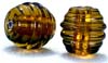Swirled Oval Gold foil beads - click here for large view